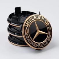 4 vnt./komplektas Mercedes Benz AMG ratų centriniai dangteliai, 75 mm skersmens, su reljefiniu Benz logotipu, ratlankių dangteliai W203 W206 W220 4pcs-75mm