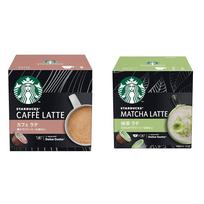 Set Purchase Nestle Japan Starbucks Cafe Latte Nescafe Dolce Gusto Dedicated Capsule PodCapsule + Matcha 12P gray
