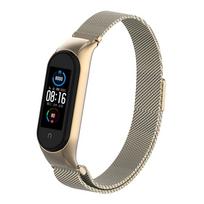 Dirželis, skirtas Xiaomi Mi Band 4 5 6 Riešo magnetinė metalinė apyrankė nerūdijančio plieno Pulseira MIband mi apyrankei 6 MiBand 5 4 3 apyrankė mi band 4 gelsvai ruda