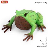 Oenux Simualtion Cute Forest Wild Animals Action Figures Owl Pangolin Manatee Rabbit Model Miniature Cake Toppers Kids Gift Toy green