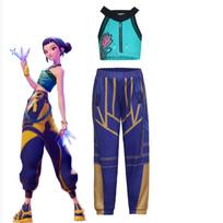 2025 Zoey Mira Rumi 3D spausdinimo Cosplay kostiumas Helovinas Karnavalas K-Pop Medžiotojos Merginų grupės Idol Vaidmenų žaidimas Apsirengimo apranga 110cm violetinė