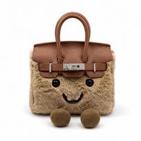 Jellycat Mielas Pūkuotas Platino Lėlės Rankinė per Petį Elfas brown
