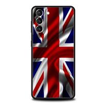 Anglijos JK Vėliavos Telefono dėklas Samsung Galaxy S26 Ultra S25 Plus S24 FE S23 S22 5G S21 S20 Dangtelis Juodas Minkštas Samsung S25 gray