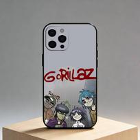 Komiksų roko grupė G-gorillaz   Dėklas telefonui iPhone17,16,15,14,13,12 Plus,Max Minkšto silikono juodas dangtelis iPhoneXSMAX