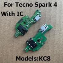 New For Tecno Spark 4 Usb Charging Dock Board ConNector Usb Charger Flex Cable For Spark 4 1PCS gray