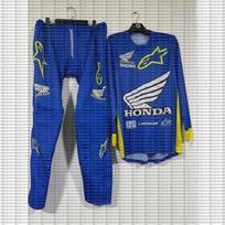 2025 Honda Off-Road Motocross Jersey Long Sleeve T-shirt & Pants Motorcycle Clothing Breathable MX Gear  ATV Dirt Bike Riding RB6 2XL