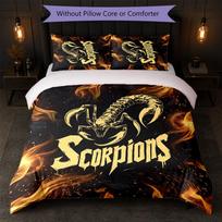 Scorpions Print 3Pcs Bedding Set Duvet Cover With Two Pillowcases Soft Bed Linen For Household Bedroom 135cm*200cm