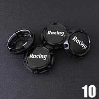 4 vnt. JDM sportinio ratlankio dangtelio spaustukas 56 mm lenktyninio sportinio MFHXDRYT emblemos lipdukas ratlankio centriniai dangteliai juodas ir sidabrinis