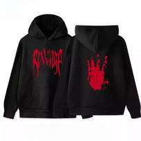 Europos ir Amerikos Revenge Xxxtentacion Tas pats Stilius XXX Atminimo Hip-hop su Gobtuvu Rap su Gobtuvu Megztinis XL black