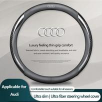 Madingas automobilio zomšos anglies pluošto odos vairo užvalkalas Audi B9 B8 B7 B5 B6 A1 A7 A8 Q2 Q3 Q5 Q7 A3 8P 8V 8L A5 A6 C6 white