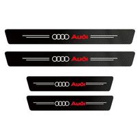 1/4/5 vnt. Automobilio durų slenksčio apsauginės plokštelės dekoras Anglies pluošto lipdukai Audi A1 A2 A3 A4 A5 A6 A7 A8 Q1 Q2 Q3 Q4 Q5 Q6 Q7 Q8 TT S5 B8 black