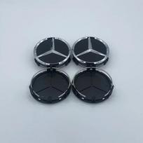 4 vnt./rinkinys 75MM/60MM Automobilio ratų centrinės stebulės dangteliai Mercedes Benz Juodas ženklelis Ratlankio dangtelis Automobilio stiliaus Dekoratyviniai priedai gray