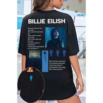 Summer Hot Sale Billie Eilish Double Sided Print T Shirt Men Women Harajuku T-shirt Breathable Streetwear Casual Tees XXXXL