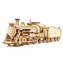 3D dėlionė Mechaniniai mediniai statybiniai rinkiniai Surinkimo žaislas Dovana vaikams Suaugusiesiems MC501 Steam Train beige