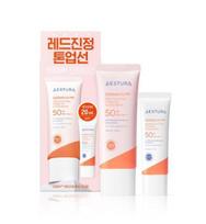 AESTURA DermaUV365 Red Calming Tone-Up Sunscreen 40ml + 20ml | Brightening + Soothing | SPF50+ 40ml + 20ml white
