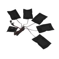 5 in 1 Electric Vest Cloth Heat Pad 3 Gears Temperature Adjustable USB Heating Pad Waterproof Composite Fiber Heater Pad black