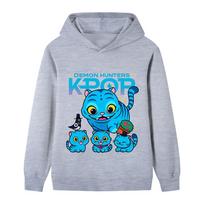 B1234 Kids Boys Girls Derpy Kpop Rumi Zoey Mira Print Long Sleeves Hoodie 140cm pilka