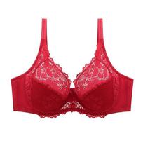 Sexy Plus Size Brace Gathering Patogus liemenėlės apatinis trikotažas moterims 38/85E raudona