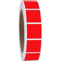 500PCS Red Square Waterproof Blank Name Stickers, Self-Adhesive & Removable for Handwritten Labels white