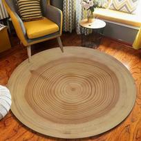 Medžio kelmo metinis žiedas Apvalus plotas Kilimas Natūrali medžio tekstūra Minkštas grindų kilimėlis Muzikos kambariams Svetainėms Kaimiški namų interjero elementai Diameter 120cm
