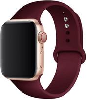 Silikoninė sportinė apyrankė Apple Watch dirželis 49mm 44mm 45mm 40mm 41 42mm 46mm apyrankė iWatch Series 10 9 8 7 6 5 SE Ultra2 Correa 38mm-40mm-41mm ML vyno raudonos spalvos