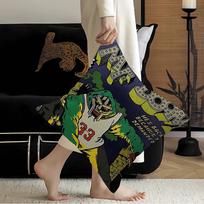 M-Mf D-Doom Pillow Cover For Bedroom Room And Living Room Sofa Decorative Cushion Cover Peach skin 18*18(CM)-1Pcs brown