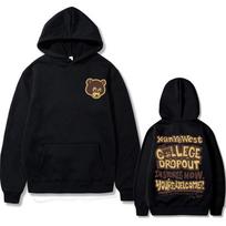 Geriausias Garsus Kanye West The College Dropout Grafikos Gobtuvėlis Vyriški Moteriški Hip Hop Rap Vintage Gobtuvėliai Vyriški Laisvalaikio Per dideli drabužiai L black