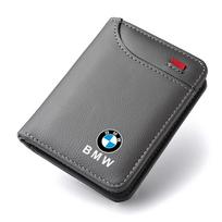 Odinė Automobilio Logotipo Piniginė Kortelių Dėklas Nešiojama Maža Piniginė BMW E87 E90 E60 I01 F25 F26 F44 F45 E36 E34 E39 F10 F30 F20 ydbn48 gray