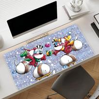 Cartoon Diddl Cute Mouse Pad Non-slip Rubber Gamer Balance Computer Mat Decoracion Deskmat Laptop Office Large 50cmx100cm gray