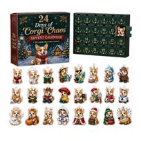 2026 Christmas Advent Calendar for Kids with Surprise Gifts One Size žalia