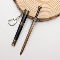 12cm Mini kardas Raktų pakabukas Senovinis makštis Raktų pakabukas Žaislinis ginklas Raktų pakabukas Vyrams style E beige