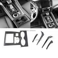 LHD For Mitsubishi Pajero/Montero/Shogun Sport - abs carbon fiber Gear Shift Panel Cover Trim Strip Decoration Styling 2sets
