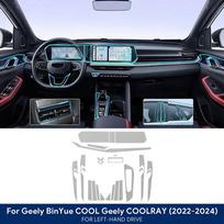 Car Interior TPU Film for Geely Coolray -2024 Center Console Navigation Panel Anti-scratch Pre-cut Transparent Stickers for geely coolray
