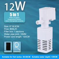 5 In 1 Aquarium Filter Pump Fish Tank Submersible Air Oxygen Aerator Aquarium Air Pump Water Circulation Changer Pump Wave Maker A4