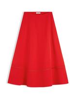 TOMMY HILFIGER Sijonas 'Logo Flare Midi With' raudona