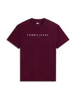 Tommy Jeans Marškinėliai baklažano spalva / balta