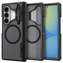Juodas dėklas su kameros apsauga Spigen Optik Armor Mag Magsafe telefonui Samsung GALAXY Z FOLD 8 ULTRA