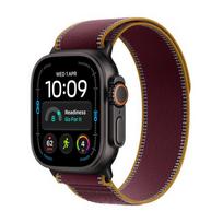 Pulkstenis Apple Watch Ultra 4 GPS + Cellular 49mm Black Titanium Case with Burgundy Trail Loop - M/L | MJC44ET/A
