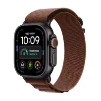 Pulkstenis Apple Watch Ultra 4 GPS + Cellular 49mm Black Titanium Case with Burgundy Alpine Loop - M | MJC14ET/A