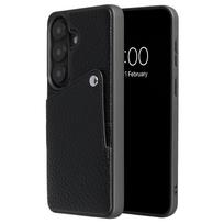 Selencia Riva nugarėlė su kortelių dėklu, skirta Samsung Galaxy S26 Plus – Juoda