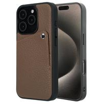 Selencia Riva nugarėlė su kortelių dėklu, skirta iPhone 15 Pro – Mocha Brown