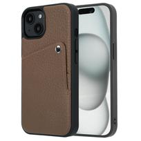 Selencia Riva nugarėlė su kortelių dėklu, skirta iPhone 15 – Mocha Brown