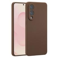 Accezz skysto silikono dėklas su MagSafe, skirtas Samsung Galaxy S25 Edge – New Tea Brown
