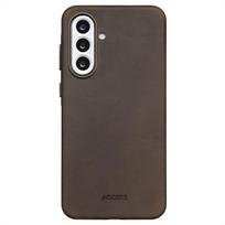 Accezz vintažinis odinis „MagSafe“ nugarėlės dėklas, skirtas Samsung Galaxy A56 – Rustic Brown