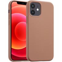 Accezz skysto silikono dėklas su MagSafe, skirtas iPhone 12 (Pro) – šviesiai rudas