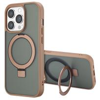 Accezz žiedinis stovas su nugarėlės dėklu ir MagSafe, skirtas iPhone 14 Pro Max – Rudas