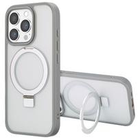 Accezz žiedinis stovas su nugarėlės dėklu ir MagSafe, skirtas iPhone 16 Pro Max – pilkas