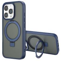 Accezz žiedinis stovas su nugarėlės dėklu ir MagSafe, skirtas iPhone 16 Pro Max – Mėlynas