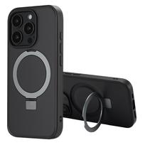 Accezz žiedinis stovas su nugarėlės dėklu ir MagSafe, skirtas iPhone 16 Pro Max – Juodas