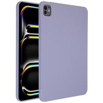 Accezz skysto silikono nugarėlės dėklas su laikikliu rašikliui, skirtas iPad Pro 11 (2025) M5 / (2024) M4 – violetinis